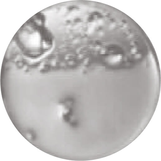 他牌不完全凝膠型/顆粒型玻尿酸顯微鏡切片圖